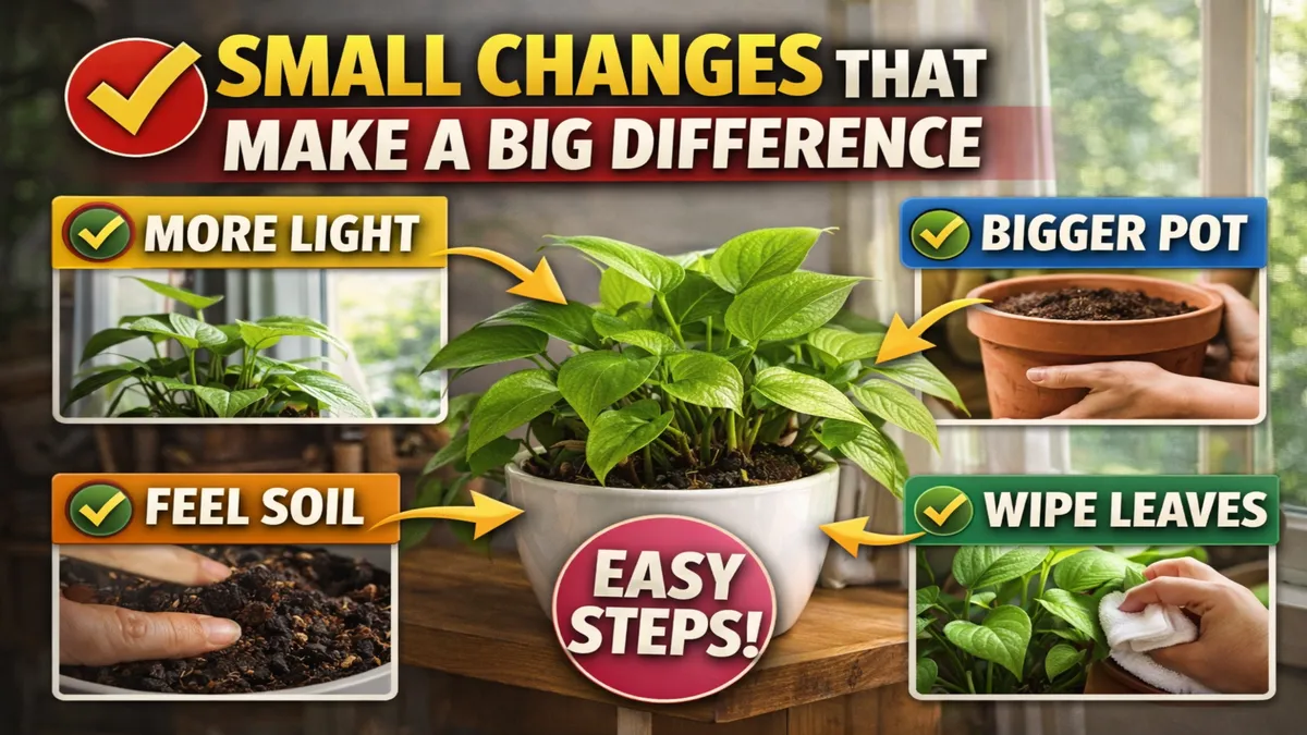 Money Plant Looks Healthy but Still Not Growing? The Real Reason Most Homes Miss