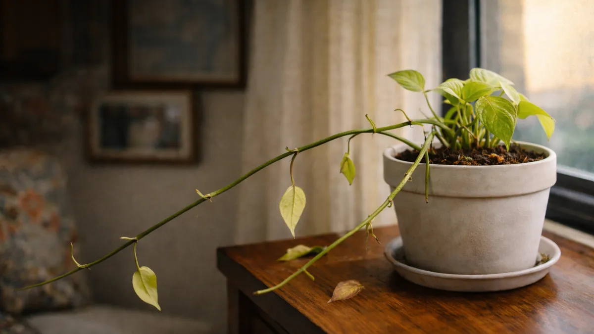 Pothos Growing Weird? The Hidden Reason Behind Long Stems and No Leaves