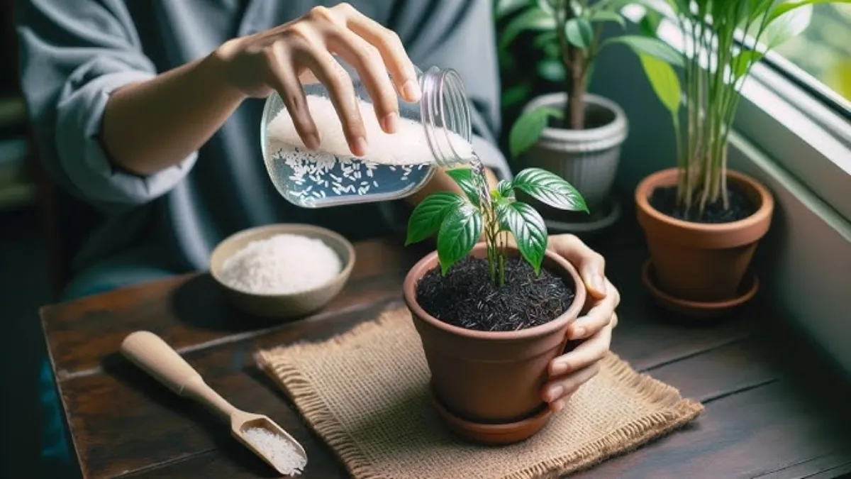 The Viral Spoon of Rice Water Hack : Thats Making Indoor Plants Grow Faster in 2025!