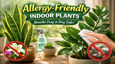 Best Indoor Plants for Allergy-Sensitive People (Low Pollen & Safe Picks)
