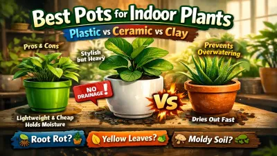 Best Pots for Indoor Plants in India (Plastic vs Ceramic vs Clay – 2026 Guide)