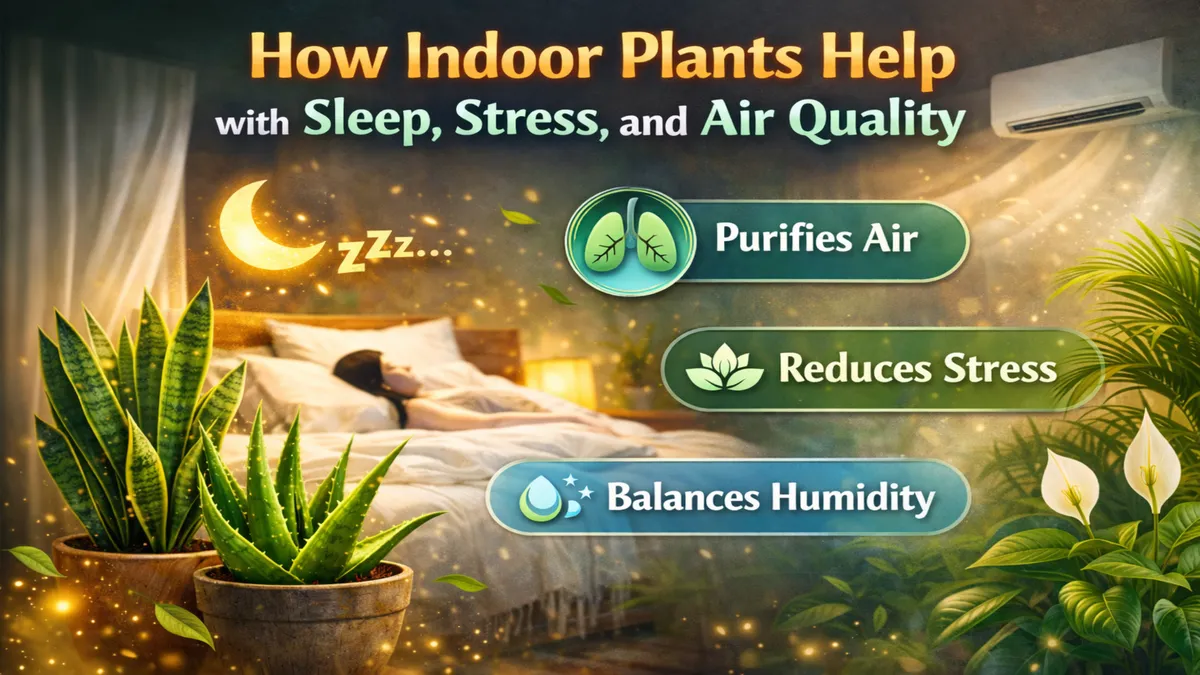 Best Indoor Plants for Sleep, Stress Relief & Clean Air (2026 Guide)