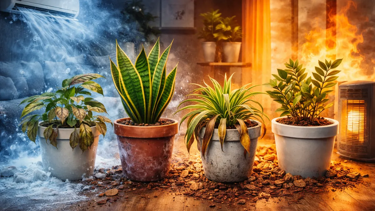 Temperature Shock in Indoor Plants : AC, Heater & Winter Damage