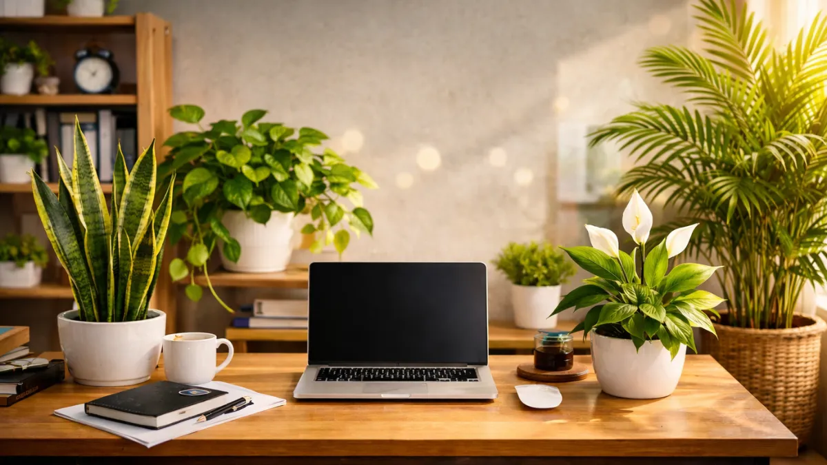 Best Indoor Plants for Home Office Focus & Productivity