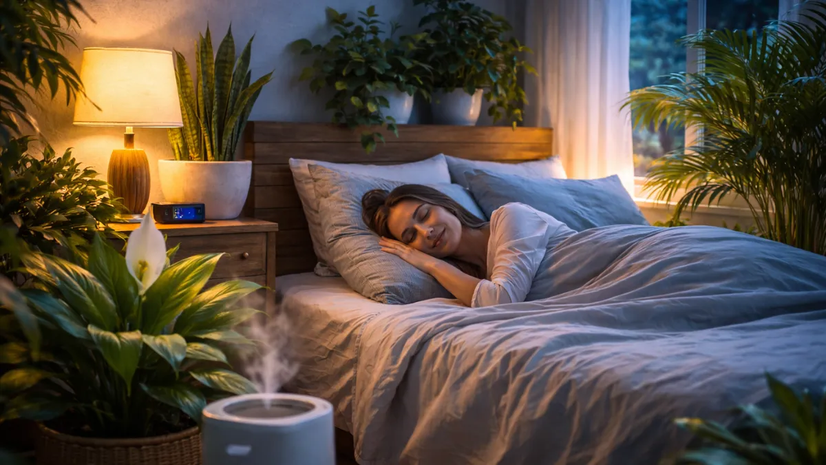 how many plants to improve bedroom air
