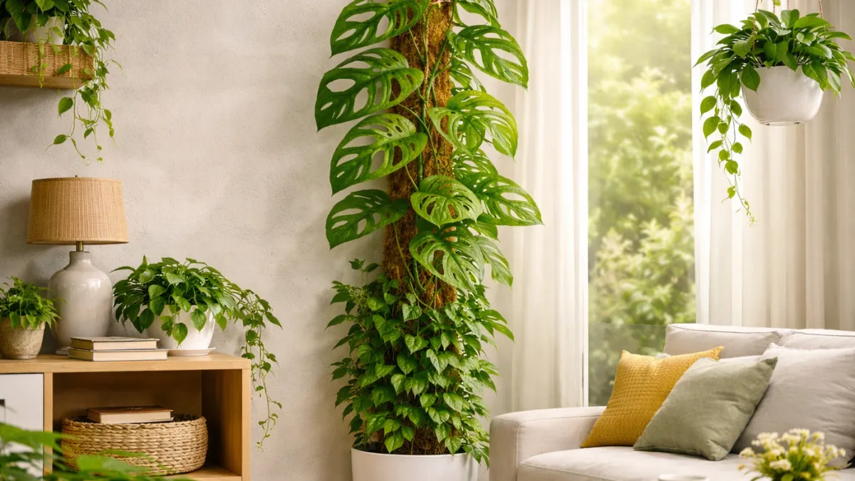 indoor climbing plants for vertical decor