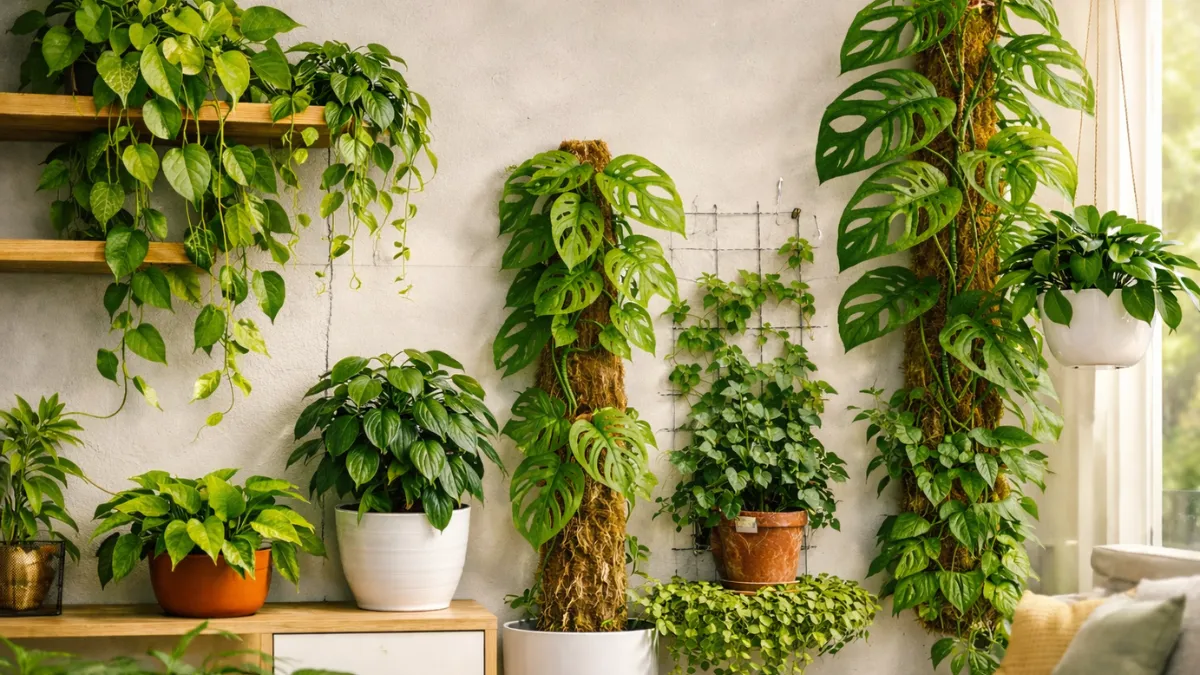 indoor climbing plants for vertical decor