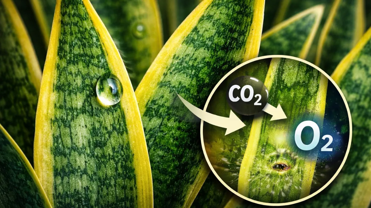 Do snake plants release oxygen at night