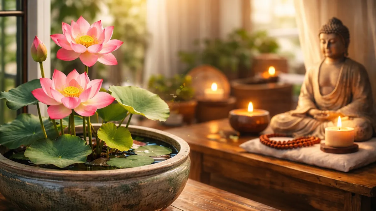 Pink Lotus Indoor : Symbolic Meaning & Growing Tips for Home Spaces