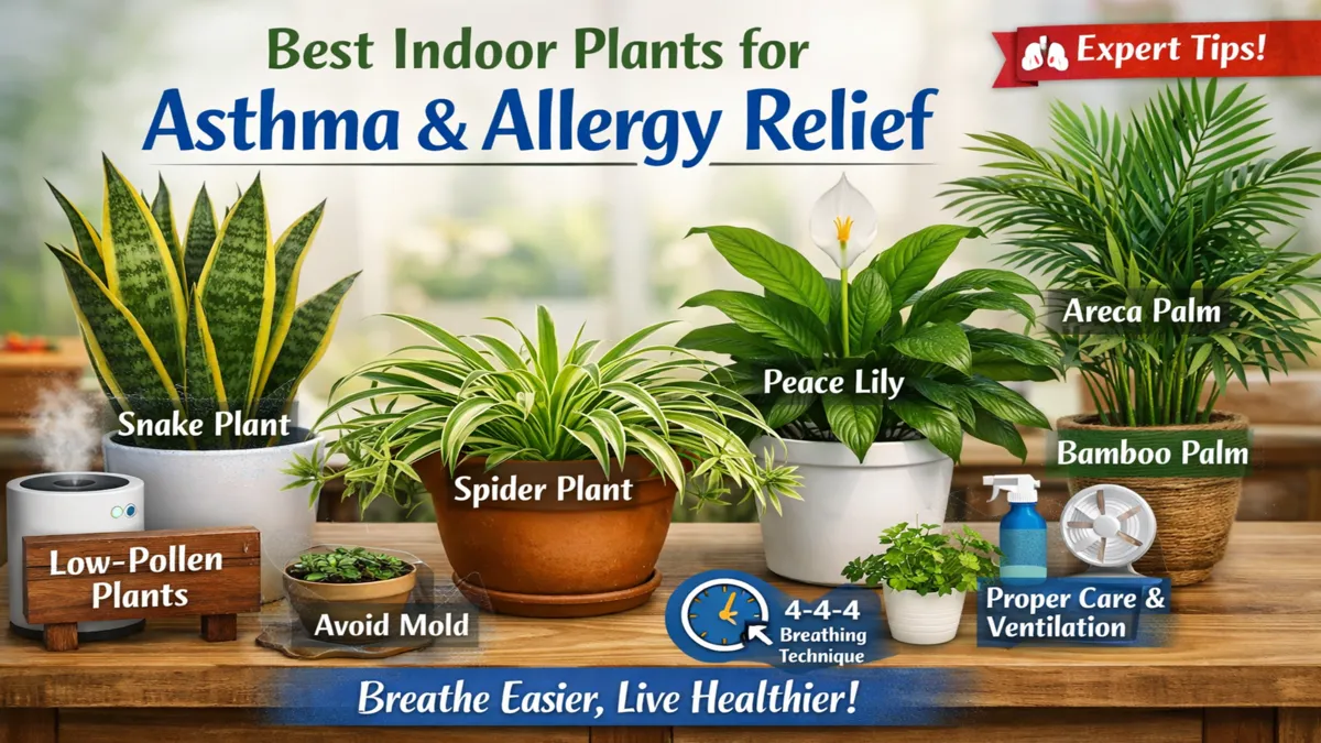 Best Indoor Plants for Asthma Patients (Cleaner Air & Easier Breathing)