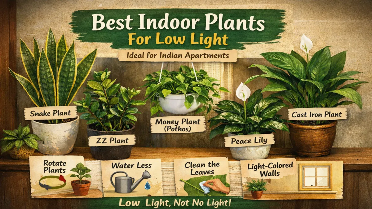 Low Light Indoor Plants That Actually Survive in Indian Homes