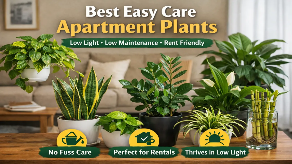 Best Indoor Plants for Rental Apartments (Low Maintenance Picks)
