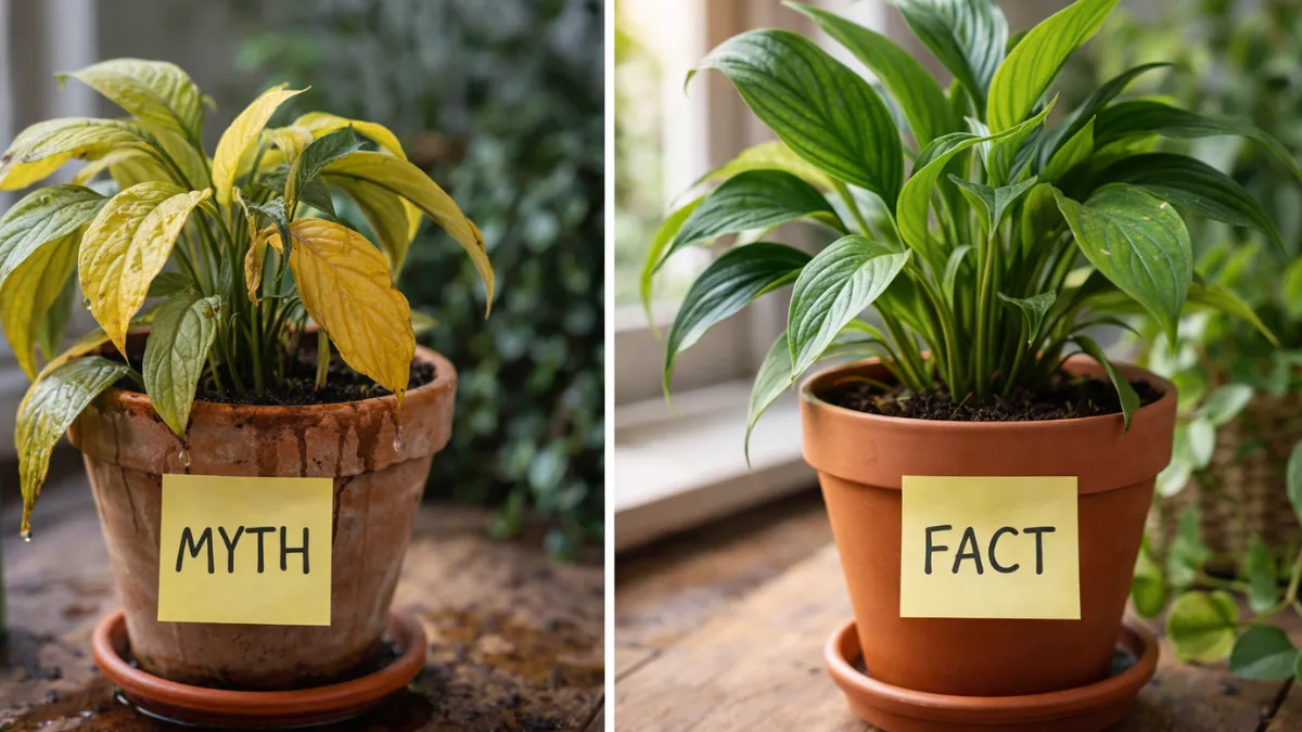 overwatering indoor plants