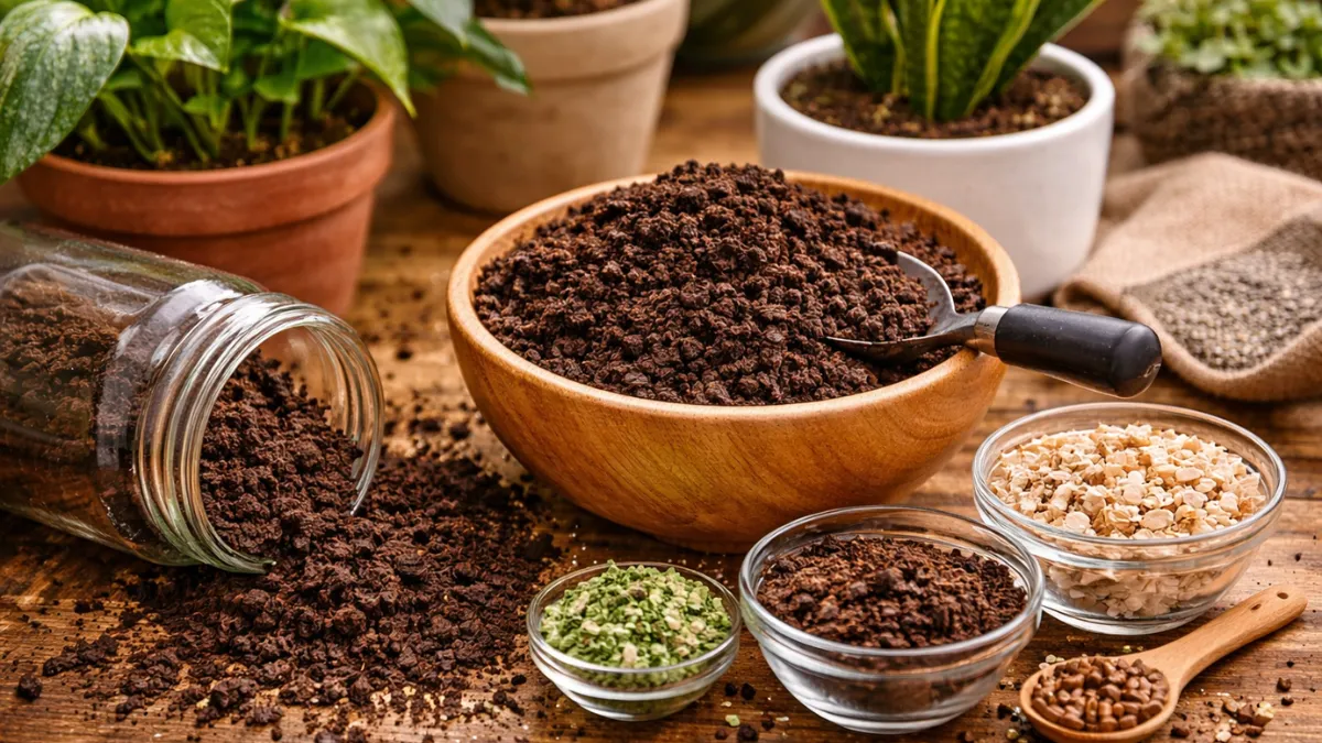 coffee grounds for indoor plants