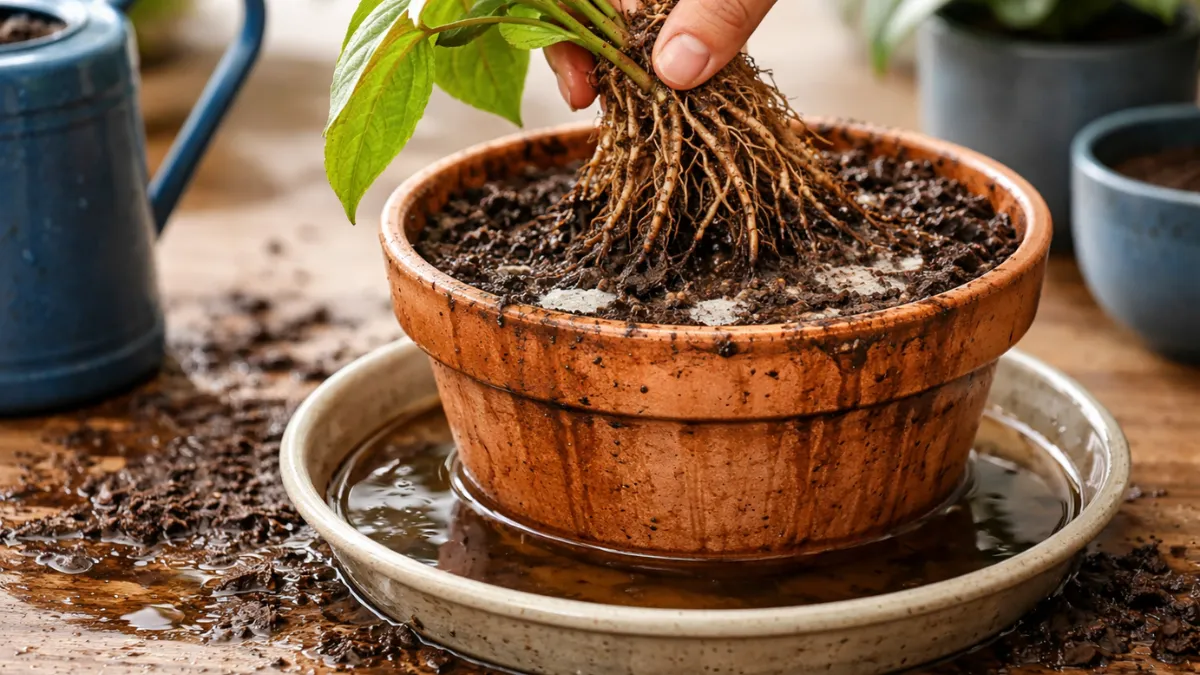 overwatering indoor plants