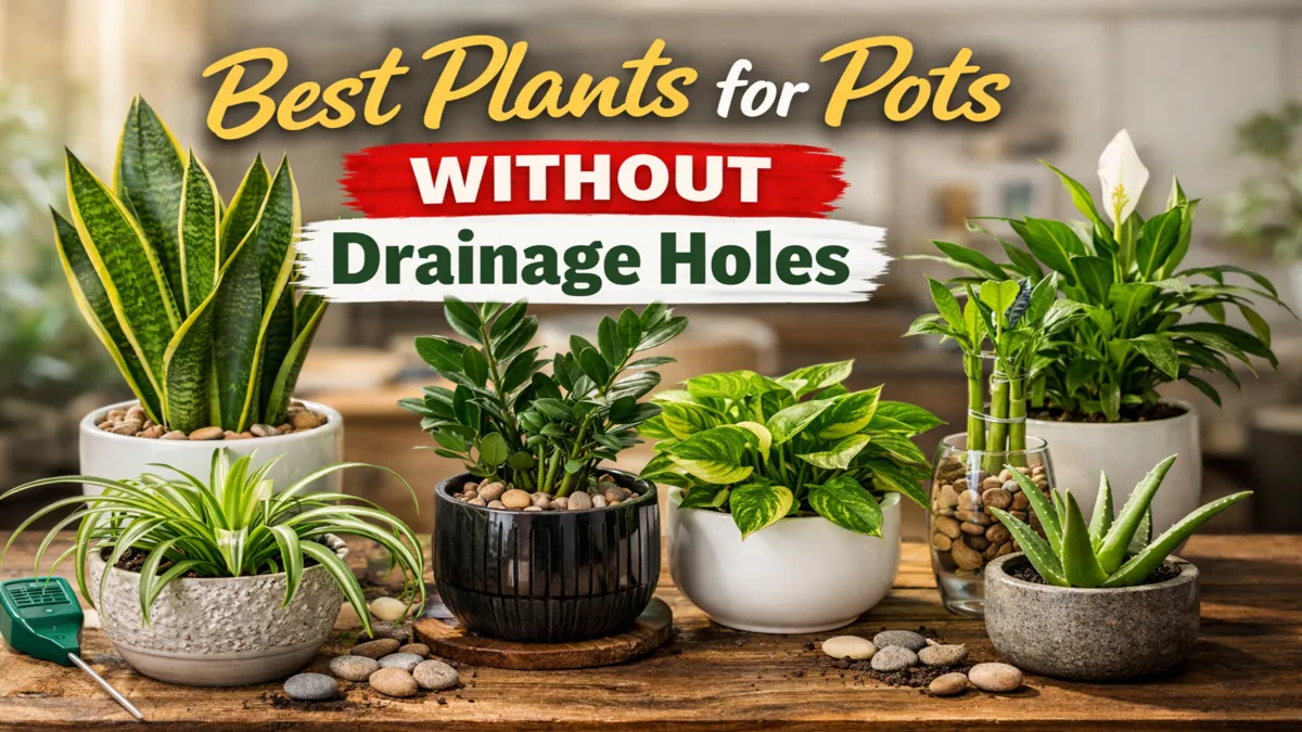 7 Indoor Plants That Grow Without Drainage Holes