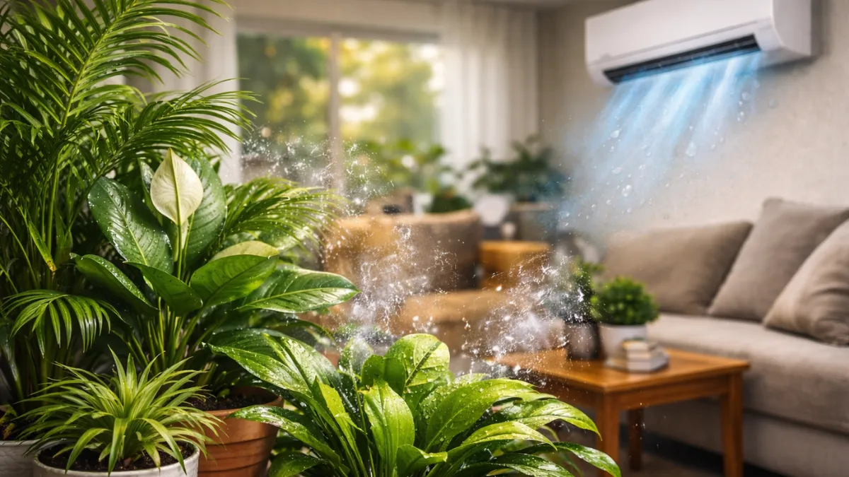 indoor plants humidity in AC rooms