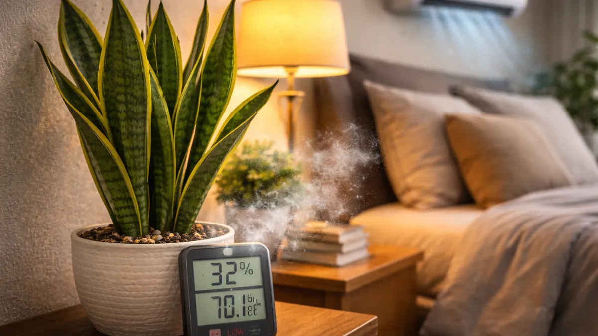 indoor plants humidity in AC rooms