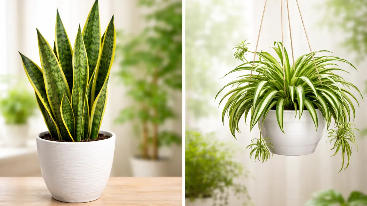 snake plant vs spider plant