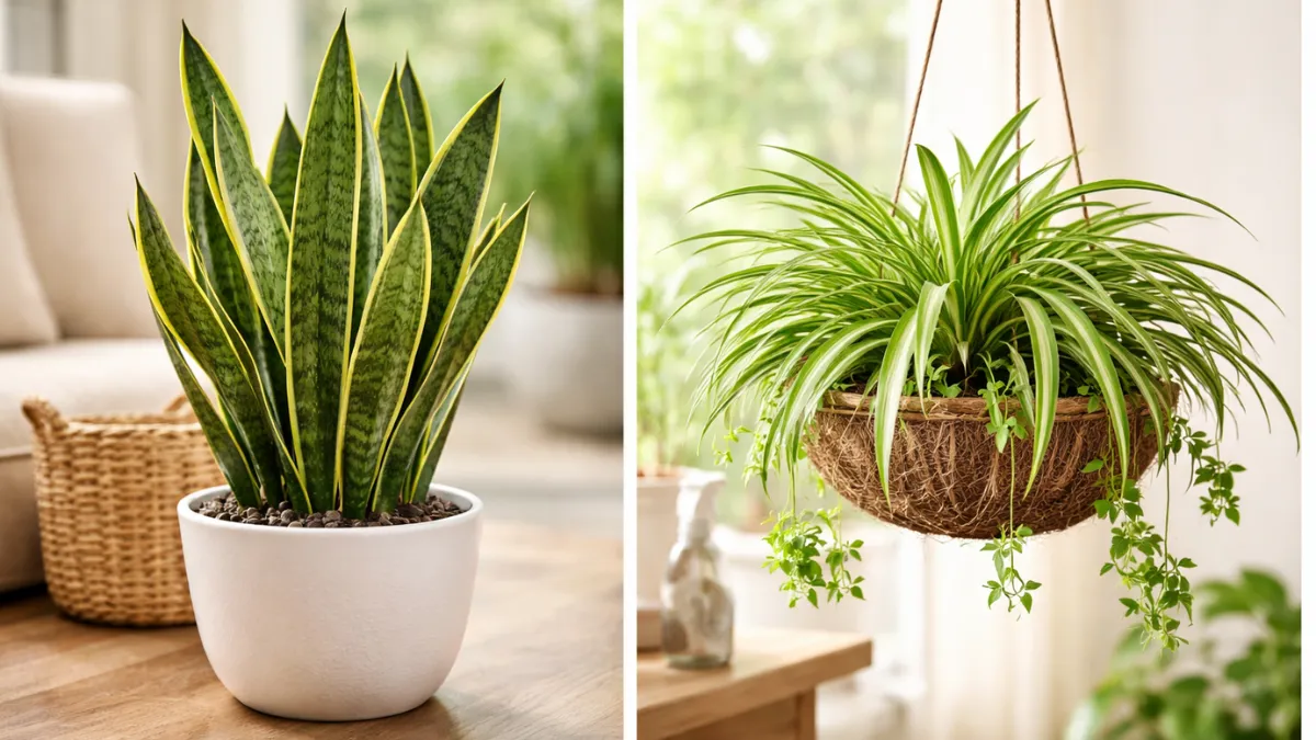 snake plant vs spider plant