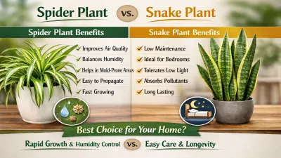 Spider Plant Benefits vs Snake Plant Benefits – Which Indoor Plant Is Better?
