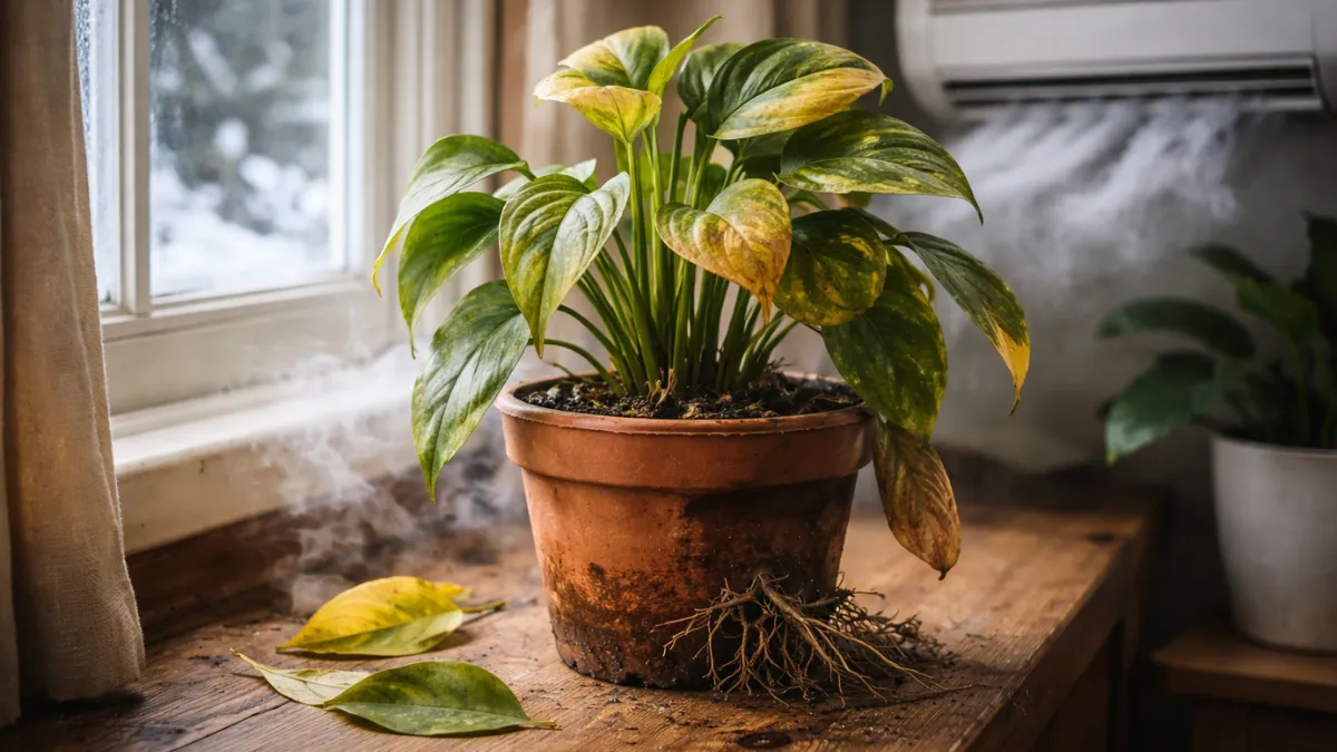 sudden drop in temperature indoor plants