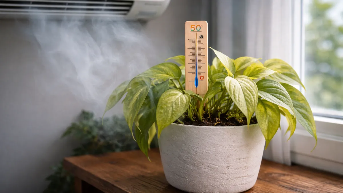 Indoor plant leaves turning light green