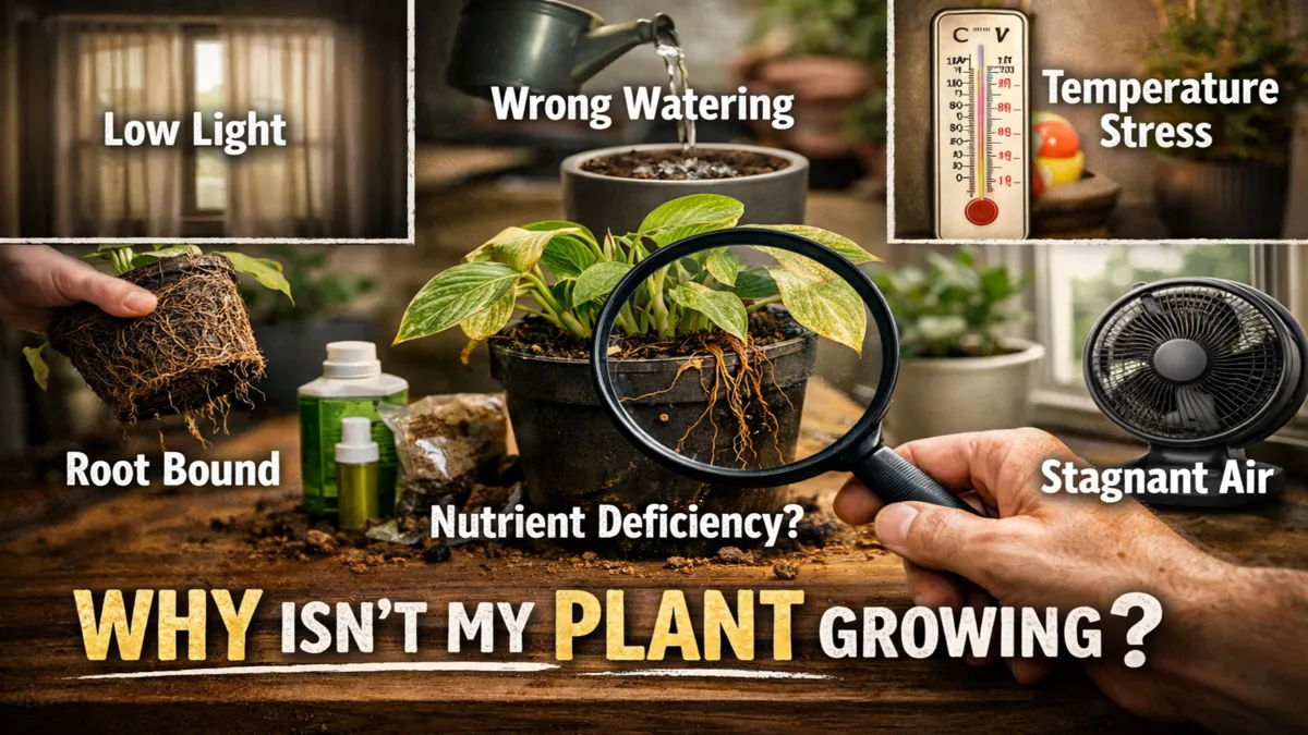 Why Indoor Plants Grow Slowly Indoors (Hidden Reasons Explained)