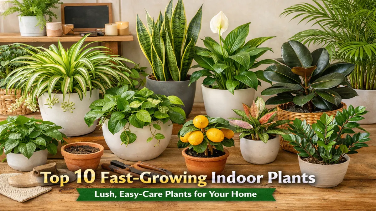 Top 10 Fast Growing Indoor Plants That Actually Thrive at Home