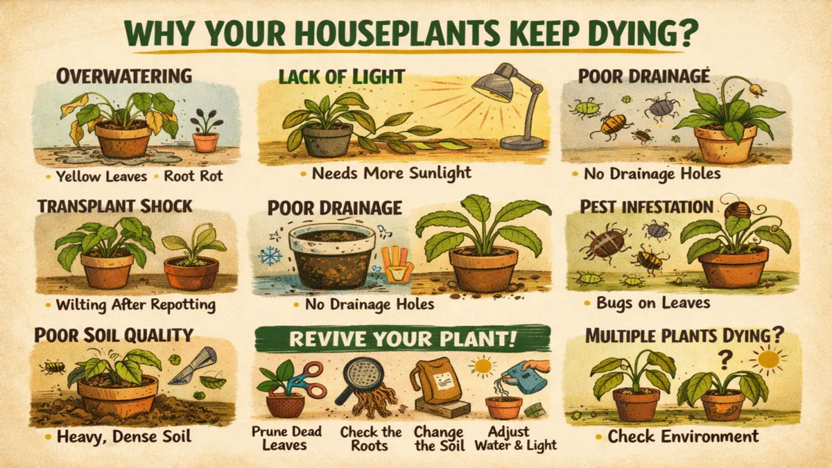 Why Your Indoor Plants Keep Dying (Biggest Plant Care Mistakes Revealed)